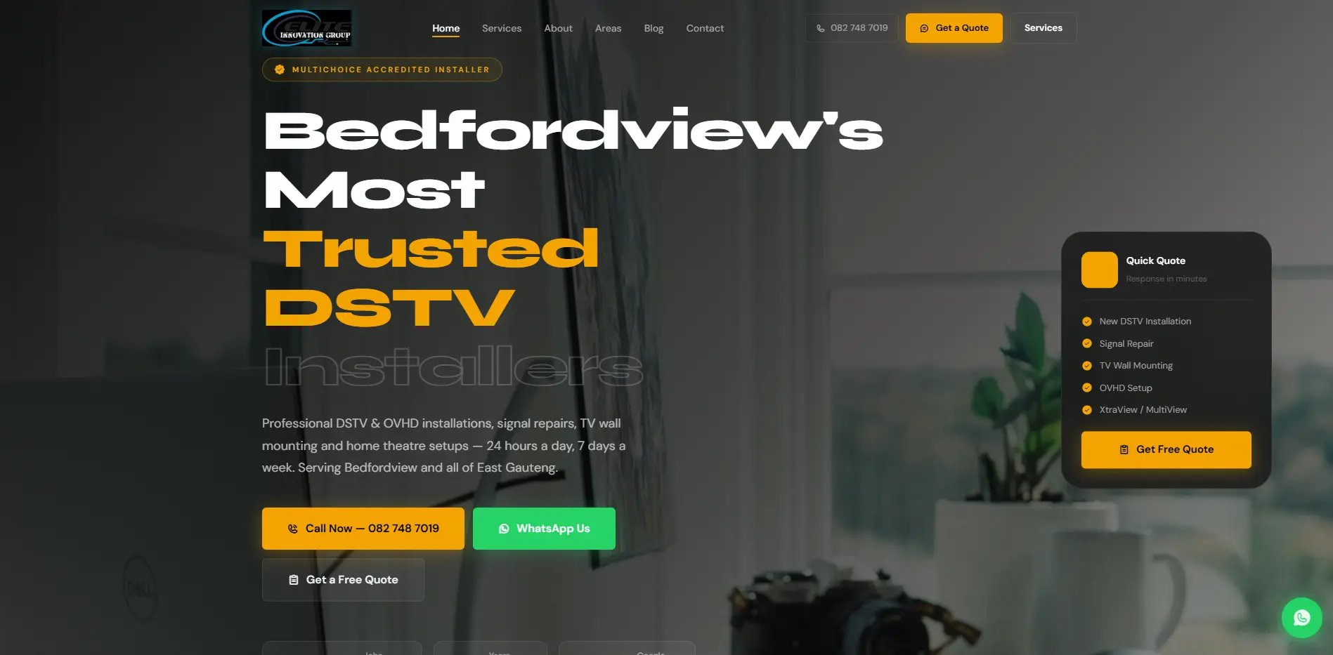 Recent website build by Toran Digital